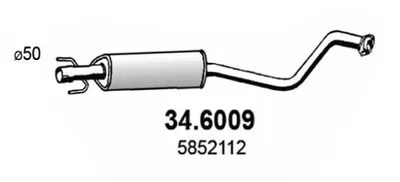 Silencieux central Opel ASTRA G Hatchback · Opel ASTRA G Estate · Opel ASTRA G Saloon