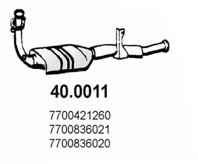 Catalyseur Renault MEGANE I · Renault MEGANE I Coach · Renault MEGANE I Classic