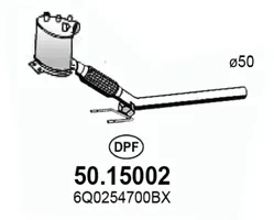 Filtre à particules / à suie, échappement Seat IBIZA III · Seat CORDOBA · Seat IBIZA IV