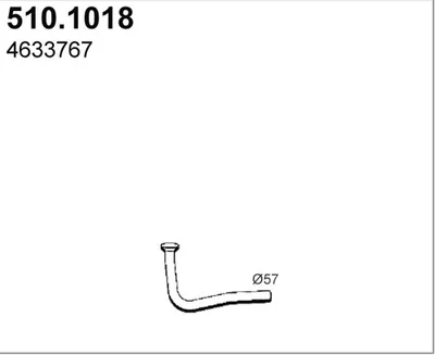 Tube d'échappement ASSO 510.1018