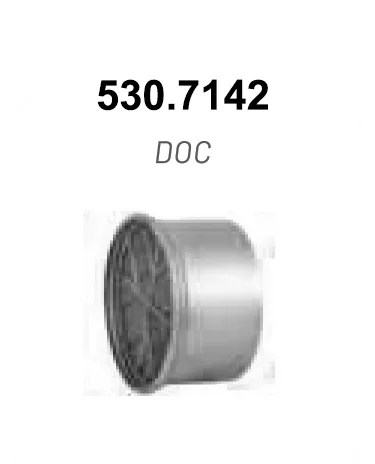 Filtre suie/particules, système d'échappement ASSO 530.7142