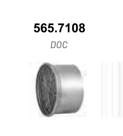 Filtre suie/particules, système d'échappement ASSO 565.7108