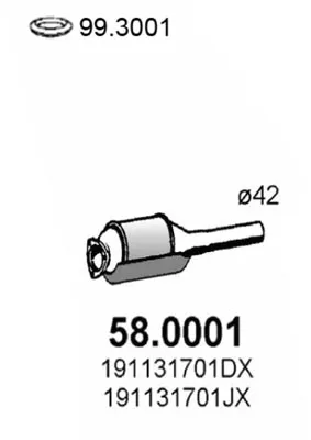 Catalyseur Seat CORDOBA · Seat IBIZA II · Seat INCA