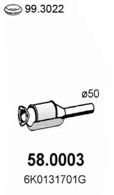 Catalyseur Seat CORDOBA · Seat TOLEDO I · Seat IBIZA II