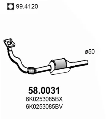 Catalyseur Seat CORDOBA · Seat TOLEDO I · Seat IBIZA II