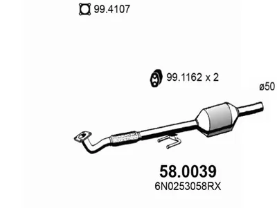 Catalyseur Seat AROSA · Vw POLO III · Vw POLO III CLASSIC