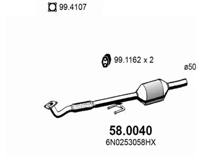 Catalyseur Seat AROSA · Vw POLO III · Vw LUPO I