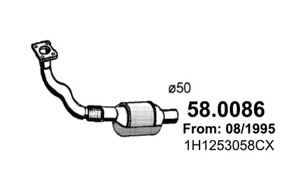 Catalyseur Vw PASSAT B3/B4 · Vw PASSAT B3/B4 Variant · Vw GOLF III Cabriolet