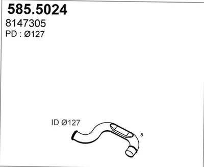 Tube d'échappement ASSO 585.5024