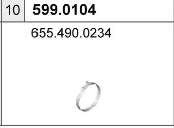 Jeu de montage, silencieux ASSO 599.0104