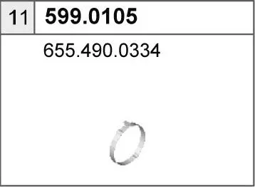 Jeu de montage, silencieux ASSO 599.0105