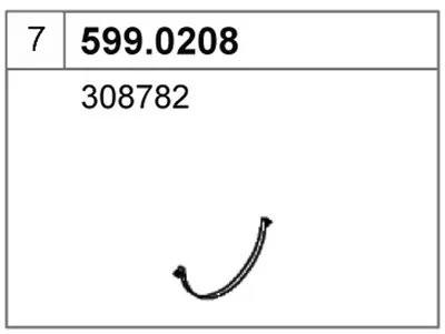 Jeu de montage, silencieux ASSO 599.0208