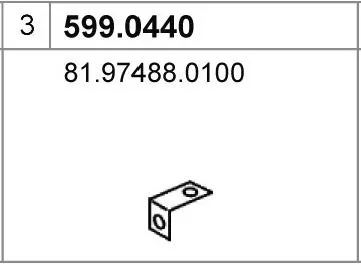 Jeu de montage, silencieux ASSO 599.0440