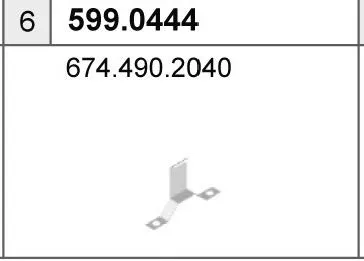 Jeu de montage, silencieux ASSO 599.0444