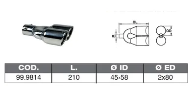 Tube d'échappement ASSO 99.9814