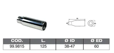 Tube d'échappement ASSO 99.9815