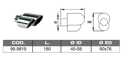 Tube d'échappement ASSO 99.9819