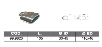 Tube d'échappement ASSO 99.9820