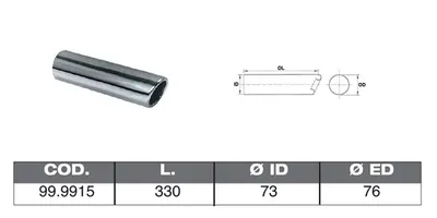 Tube d'échappement ASSO 99.9915