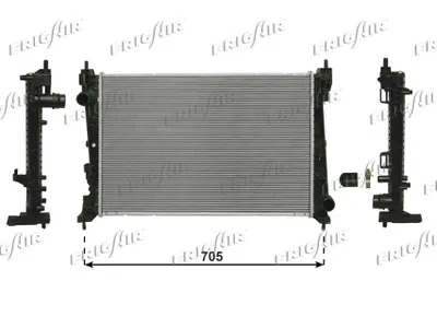 Radiateur, refroidissement du moteur Fiat GRANDE PUNTO · Opel CORSA D · Fiat BRAVO II