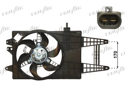 Ventilateur, refroidissement du moteur Fiat PUNTO · Lancia YPSILON · Fiat IDEA