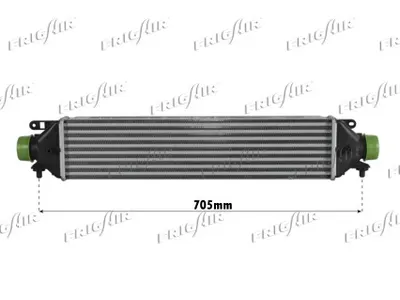Intercooler, échangeur Fiat GRANDE PUNTO · Fiat BRAVO II · Alfa Romeo MITO