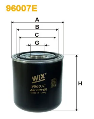 Séchoir à air, système d'air comprimé WIX FILTERS 96007E