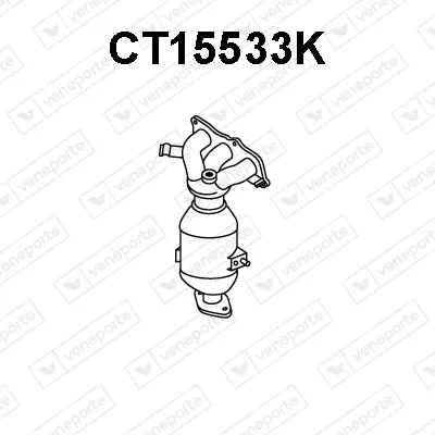 Catalyseur en coude Citroën C1 · Peugeot 107 · Toyota AYGO