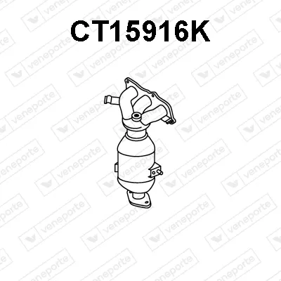 Catalyseur en coude Citroën C1 · Peugeot 107 · Toyota AYGO
