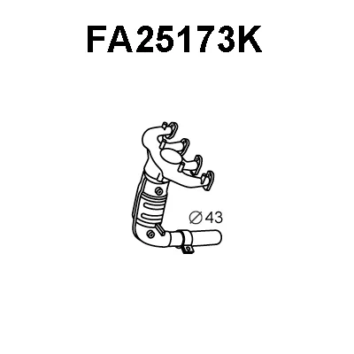 Catalyseur coudo admission VENEPORTE FA25173K