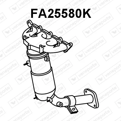 Catalyseur en coude Fiat PUNTO