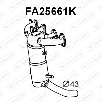 Catalyseur en coude Fiat PANDA · Fiat SEICENTO / 600 · Fiat PANDA Hatchback Van