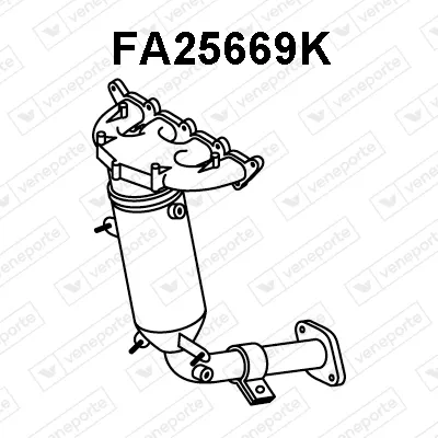 Catalyseur en coude Fiat PUNTO · Fiat PANDA · Fiat IDEA