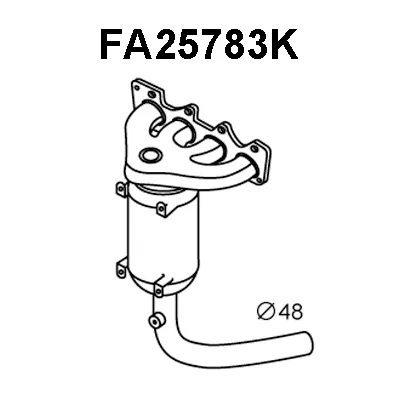 Catalyseur coudo admission VENEPORTE FA25783K