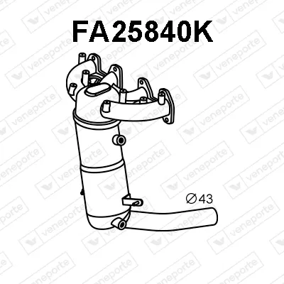 Catalyseur en coude Fiat PANDA