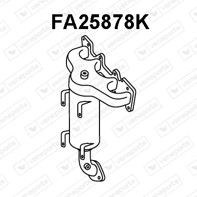 Catalyseur en coude Fiat GRANDE PUNTO · Fiat LINEA · Fiat PUNTO EVO