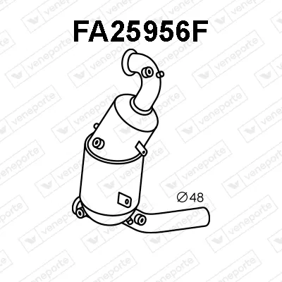 Filtre à particules / à suie, échappement Fiat PANDA