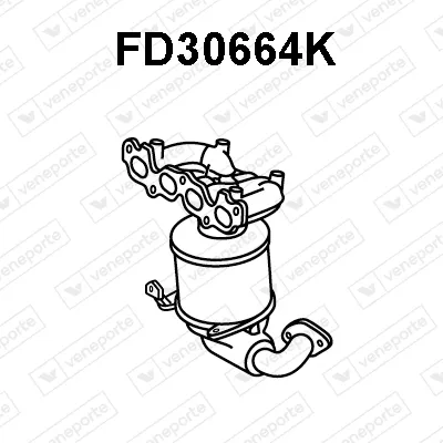 Catalyseur en coude Ford FIESTA V