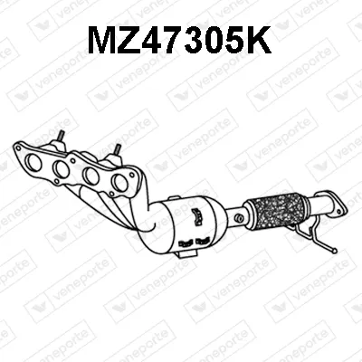 Catalyseur en coude Mazda 3 · Mazda 3 Saloon