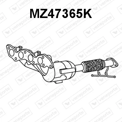 Catalyseur en coude Mazda 5