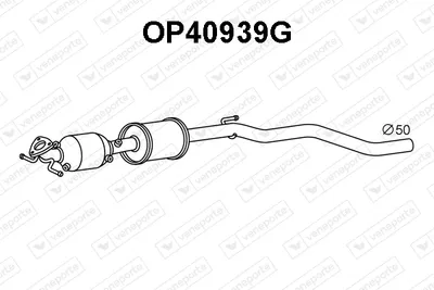 Filtre à particules / à suie, échappement Opel ASTRA K · Vauxhall ASTRA Mk VII