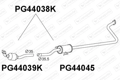 Catalyseur Citroën C1 II · Peugeot 108 · Toyota AYGO