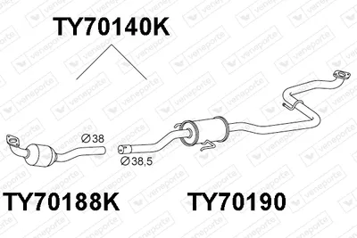 Catalyseur Toyota YARIS · Toyota YARIS Hatchback Van
