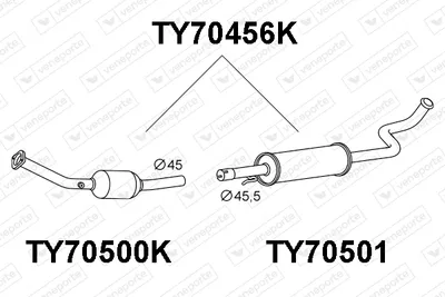 Catalyseur Toyota YARIS · Toyota YARIS VERSO VAN