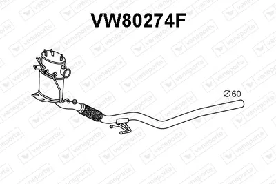 Filtre à particules / à suie, échappement Audi Q3 · Vw TIGUAN
