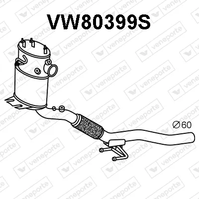 Filtre à particules / à suie, échappement Audi A3 · Audi A3 Sportback · Seat ALTEA
