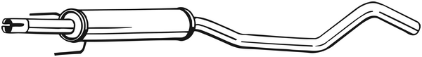 Silencieux central Opel CORSA C · Vauxhall CORSA Mk II