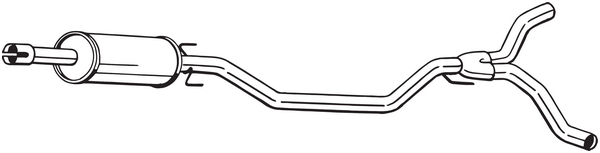Silencieux central Opel VECTRA C · Opel VECTRA C GTS · Vauxhall VECTRA Mk II