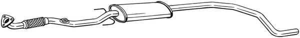 Silencieux central Opel CORSA D · Opel CORSA D Hatchback Van · Vauxhall CORSA Mk III
