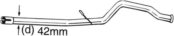 Tube de réparation, catalyseur Peugeot 206 Hatchback